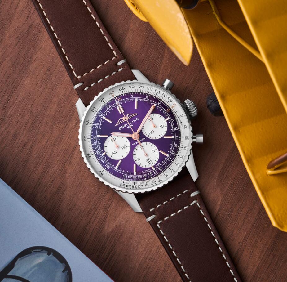 Breitling Introduces Best Quality UK Breitling Navitimer B01 “Translucid” Purple Fake Watches