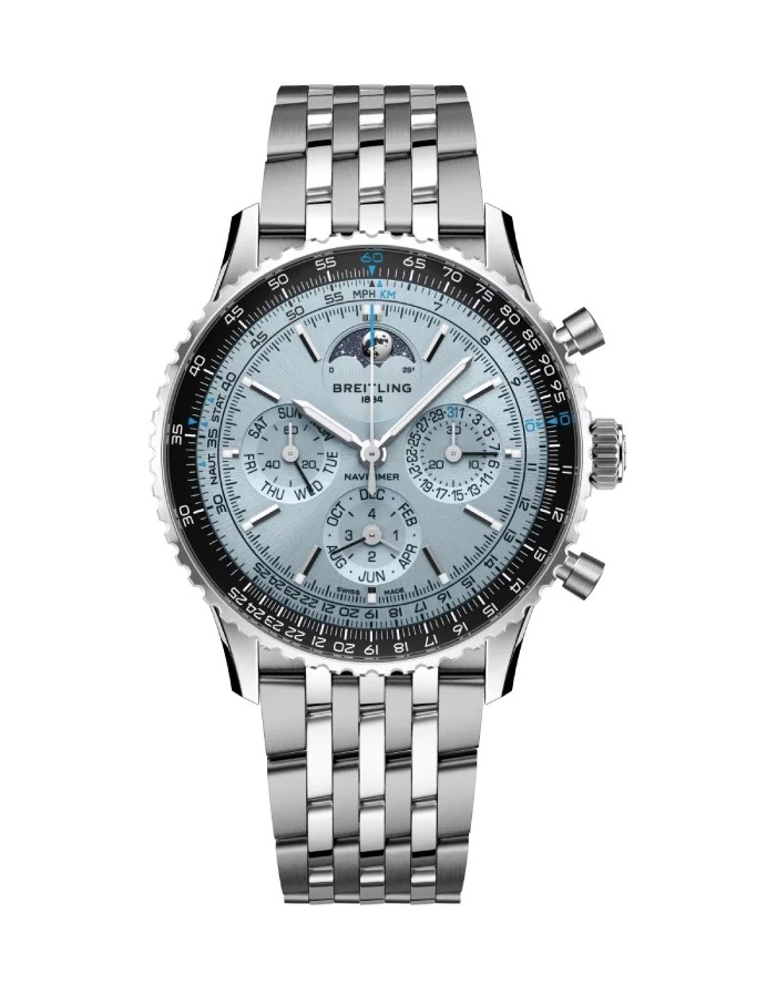 Breitling’s Platinum-bezeled, Blue B19 Belter – The UK Perfect Swiss Breitling Navitimer B19 Chronograph 43 Perpetual Calendar Fake Watches